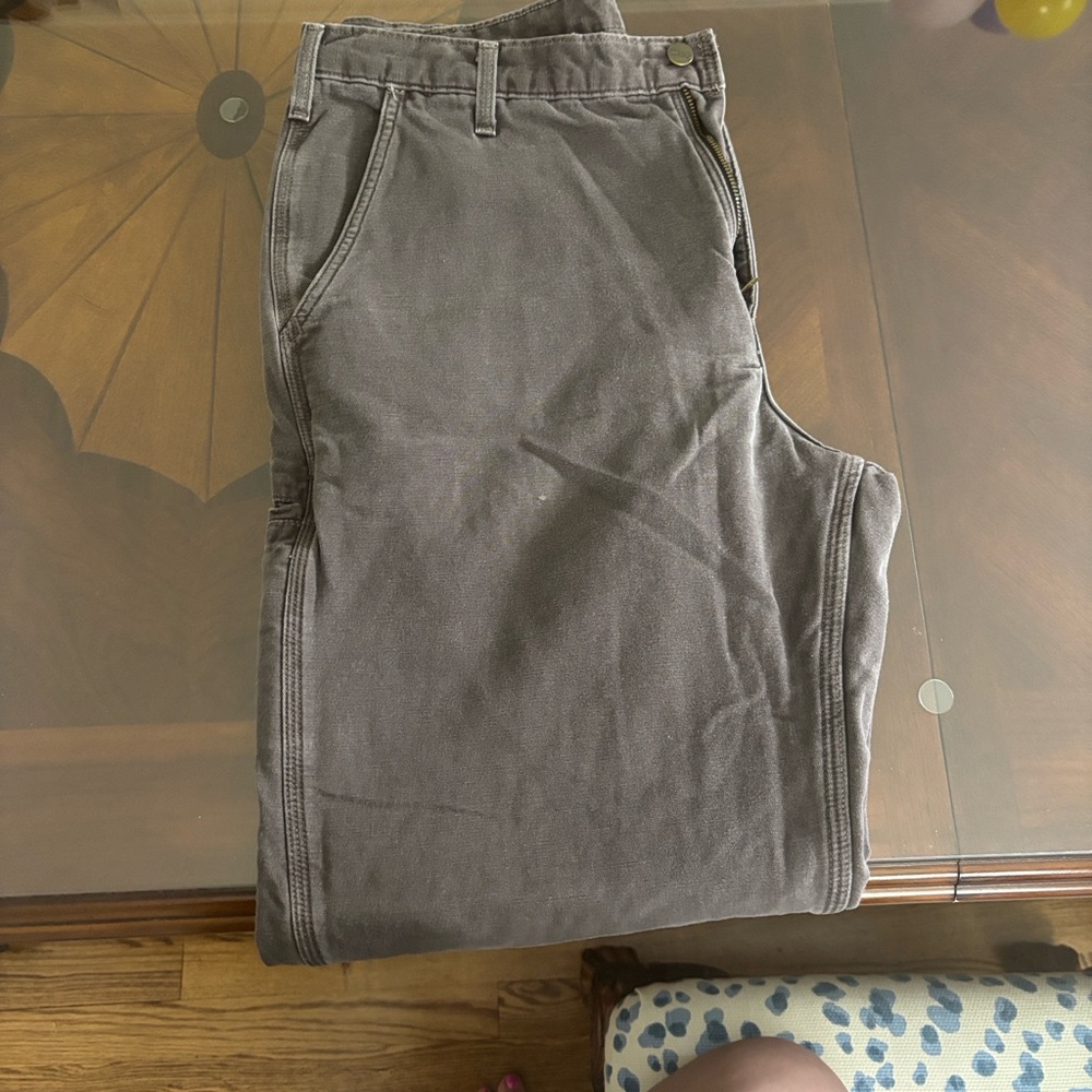 Carhartt Pants - Brown Tan - flannel inside